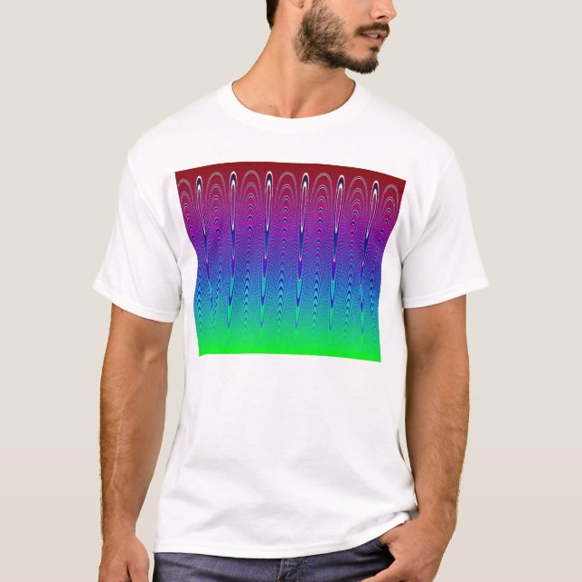 T-shirts Por do sol azul #6 do pixel (app) (Frente)