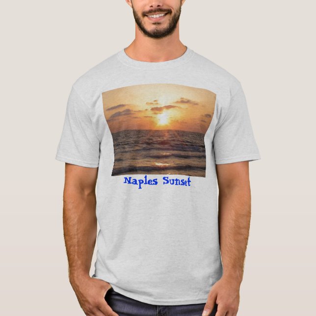 T-shirts Por do sol de Nápoles (Frente)