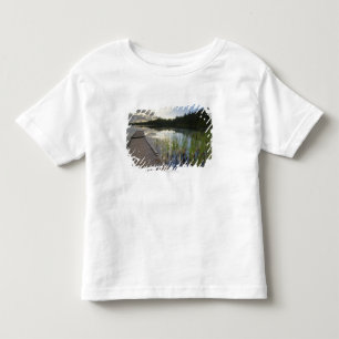 T-shirts Por do sol em um lago pequeno