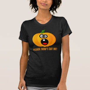 T-shirts Por favor não cinzele a abóbora Scared do Dia da