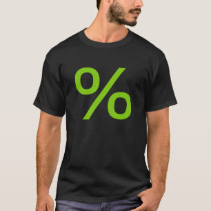 T-shirts Porcentagem (Pequena) - Verde Marciano