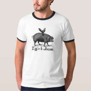 T-shirts Porco do bacon dos ovos