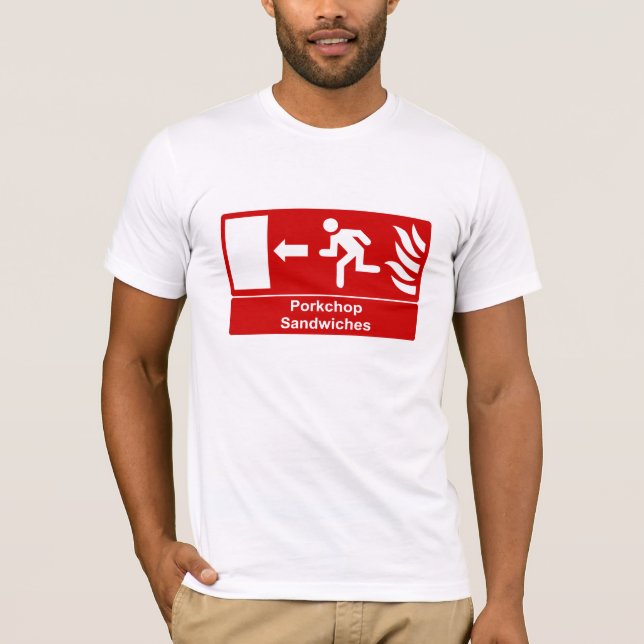 T-shirts Porkchop imprensa o sinal (Frente)