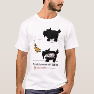 T-shirts Porque ninguém suja com Scotties