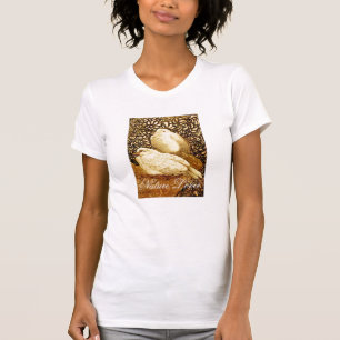 T-SHIRTS PORTAS BRANCAS NA SEPIA MARAVILHOSA/ALIMENTADOR NA