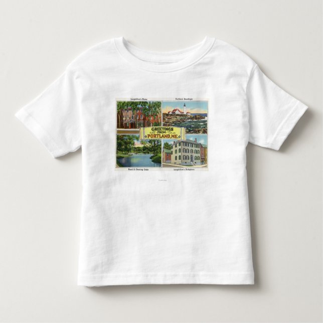 T-shirts Portland, MaineGreetings com de cénico (Frente)