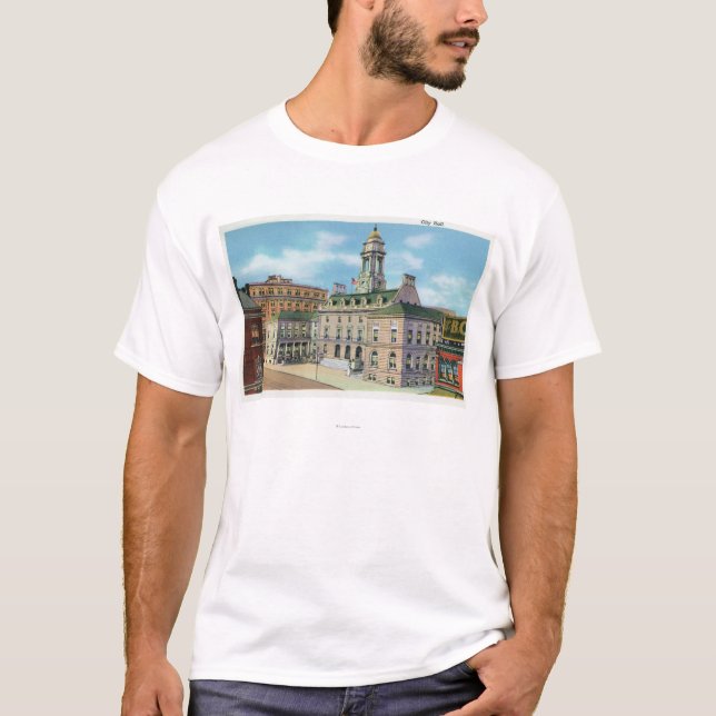 T-shirts Portland, opinião de MaineExterior da câmara (Frente)