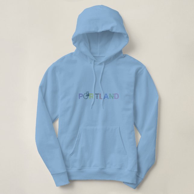 T-shirts Portland Oregon Bike Womens Hoodie Sweet (Frente do Design)