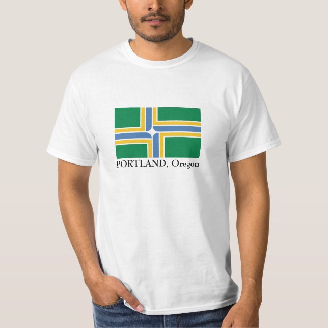 T-shirts Portland, Oregon Flag (Frente)