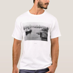 T-shirts Portland, OU cais da madeira serrada da vista e