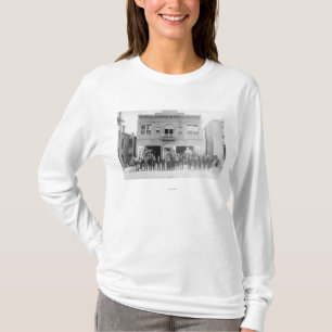 T-shirts Portland, OU quartel dos bombeiros puxado a cavalo