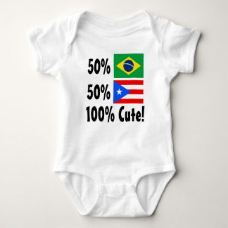 T-shirts Porto-riquenho 100% do brasileiro 50% de 50%