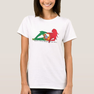 T-shirts Portugal das mulheres, nascer este branco do