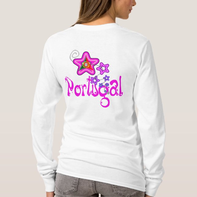 T-shirts Portugal Stars a camisola da menina (Verso)
