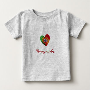 T-shirts Portuguese: baby heart & flag