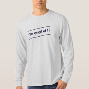 T-shirts Positivo eu sou bom nELE impressão azul escuro