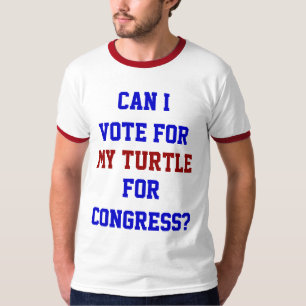T-shirts Posso Votar No Meu Congresso De Tartaruga Engraçad
