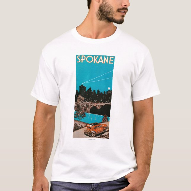 T-shirts Poster #1Spokane da propaganda de Spokane, WA (Frente)