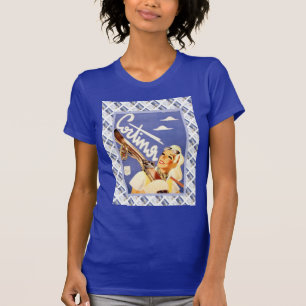 T-shirts Poster das viagens vintage, cortina