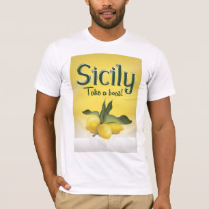 T-shirts Poster das viagens vintage do limão de Sicília