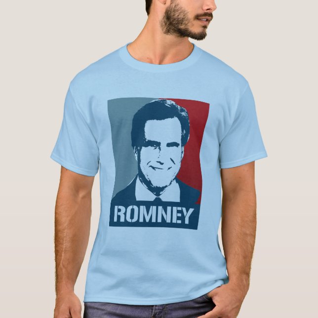 T-SHIRTS POSTER DE MITT ROMNEY (Frente)