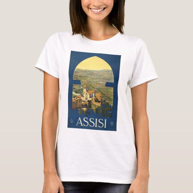 T-shirts Poster de viagens Assisi (Frente)