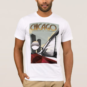 T-shirts Poster de viagens automático da cidade de Chicago