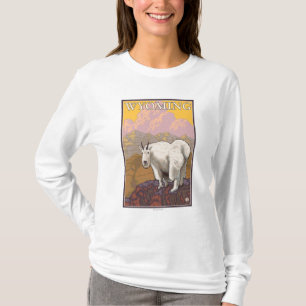 T-shirts Poster de viagens de GoatWyomingVintage da
