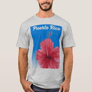 T-shirts Poster de viagens de Puerto Rico Flor de maga