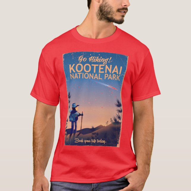 T-shirts Poster de viagens do Parque Nacional Kootenai (Frente)