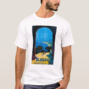 T-shirts Poster de viagens ocidental de Riviera do italiano