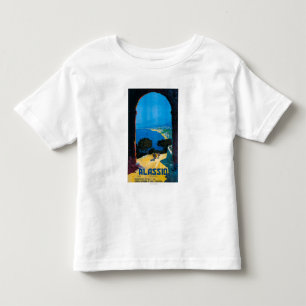 T-shirts Poster de viagens ocidental de Riviera do italiano