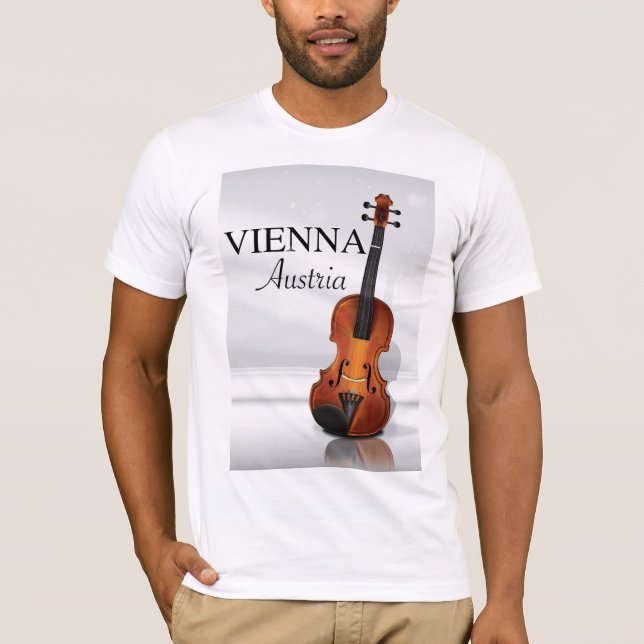 T-shirts Poster de viagens Violino de Viena Áustria (Frente)