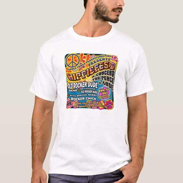 T-shirts Poster do concerto de Hippiefest (Frente)