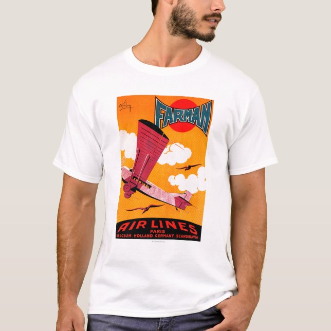 T-shirts Poster do Monoplane das linhas aéreas F-170 dos (Frente)