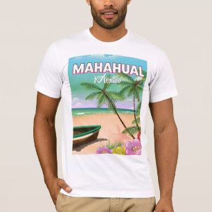 T-shirts Poster mexicano da praia de Mahahual