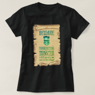 T-shirts Poster vintage de Monstro do Beware Frankensteins