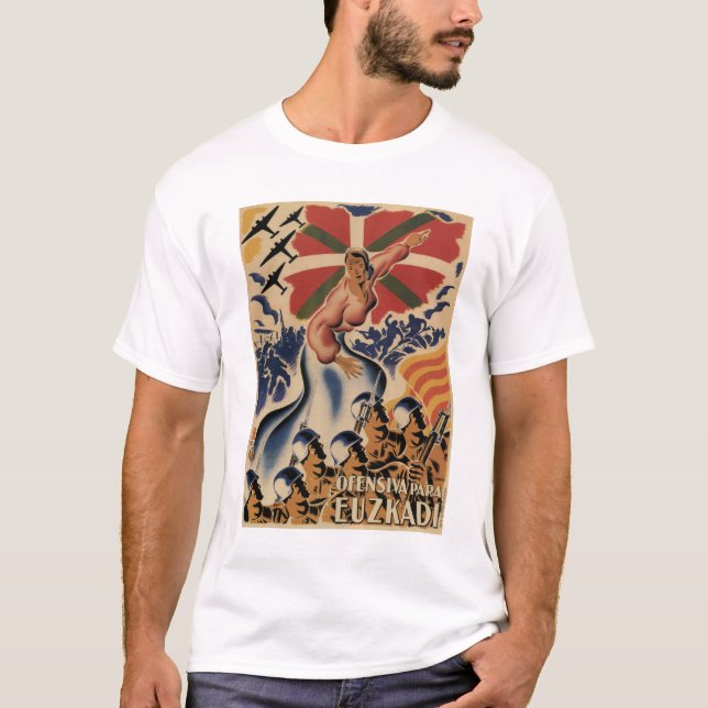 T-shirts Posters ofensivo do _Propaganda de Euzkadi (1937) (Frente)