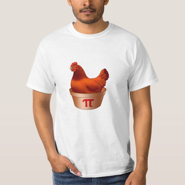 T-shirts Pote Engraçado Pi (Pie) Red Hen (Frente)
