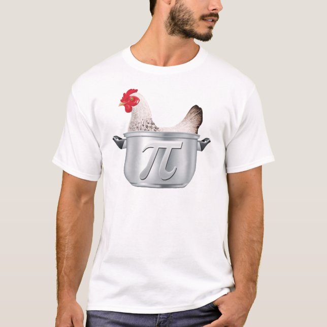 T-shirts Pote Pi da galinha - matemática engraçada (Frente)