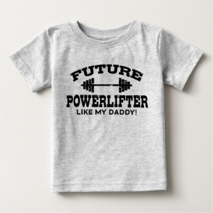 T-shirts Powerlifter futuro gosta de meu pai