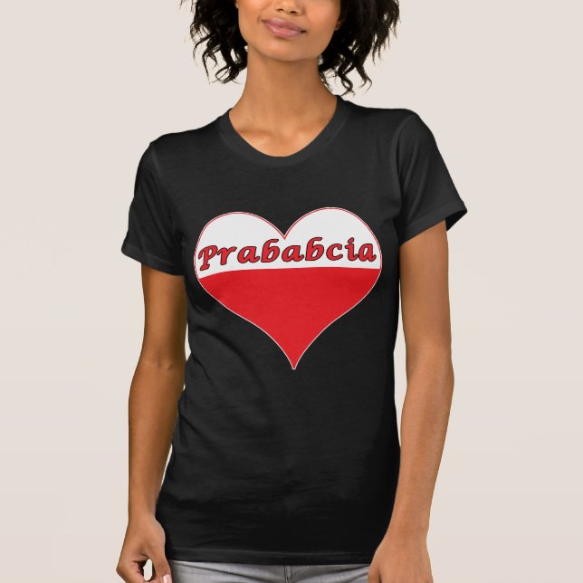 T-shirts Prababcia Polonês Heart (Frente)