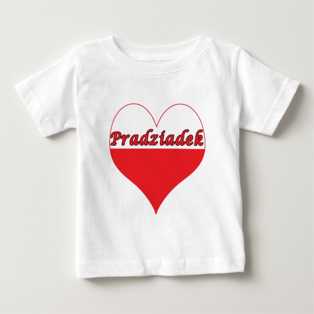 T-shirts Pradziadek Polonês Heart (Frente)