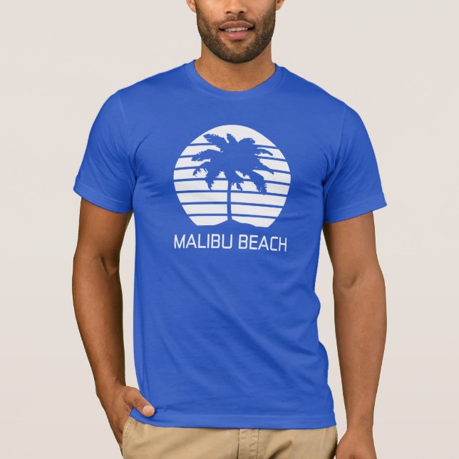T-shirts Praia de Malibu retro (Frente)