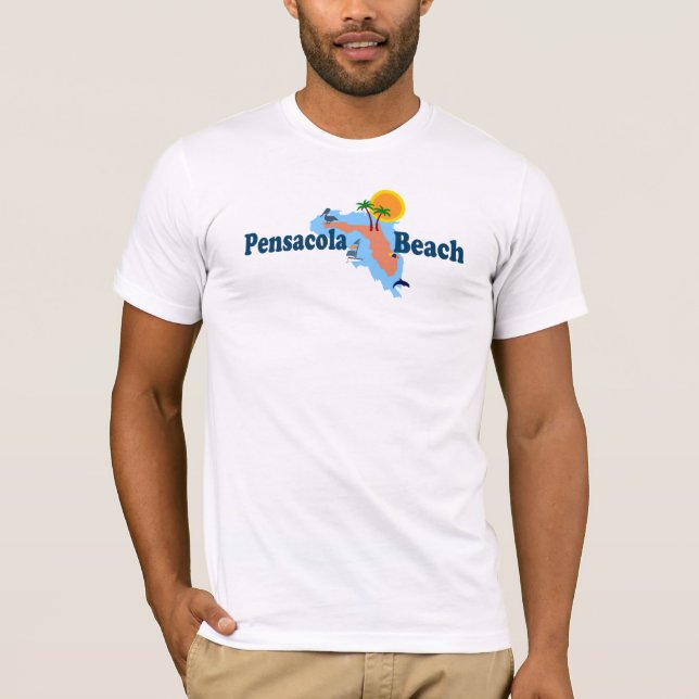 T-shirts Praia de Pensacola (Frente)