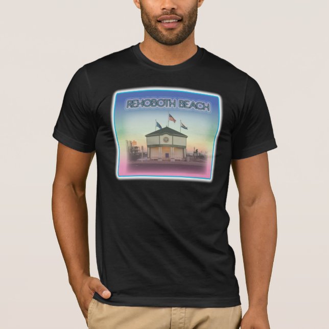 T-shirts Praia Delaware de Rehoboth - cena da avenida de (Frente)