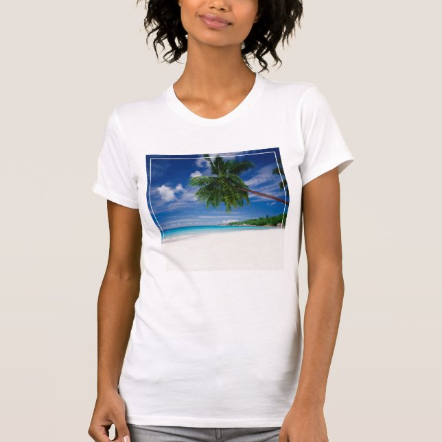 T-shirts Praia tropical | Seychelles (Frente)