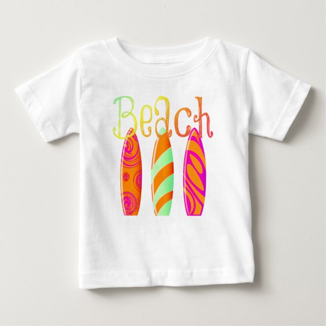 T-shirts Pranchas Coloridas Praia (Frente)