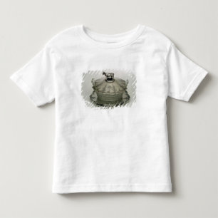 T-shirts Prato de manteiga com uma base do vidro de fosco