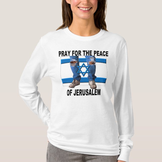 T-shirts Pray para a paz de Jerusalem (Frente)